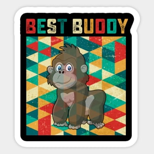 Best Buddy Gorilla Sticker